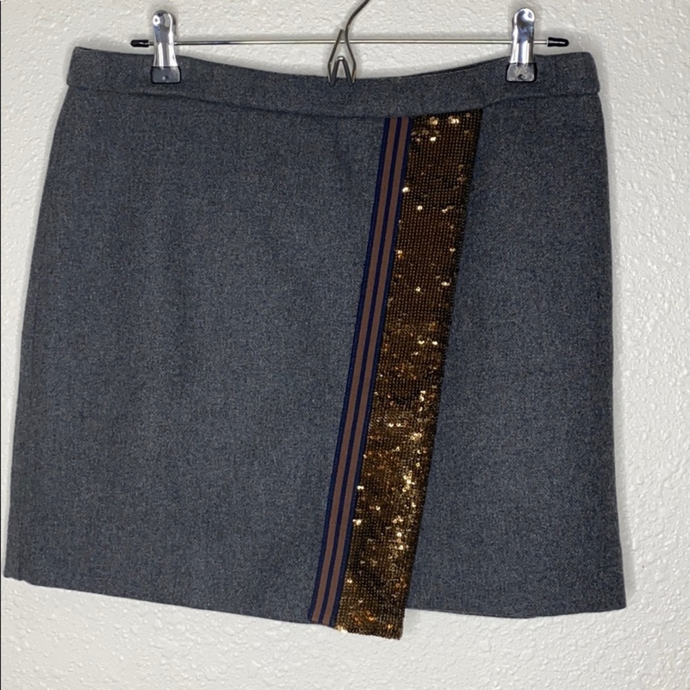 Wool skirt w/sequin detail by Jcrew
